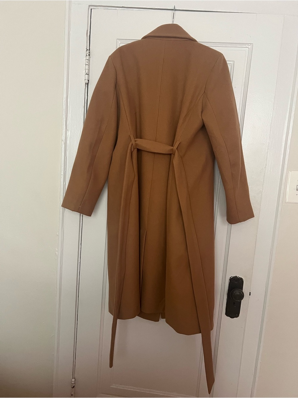 Sam Edelman Camel Wool-Blend Coat with Notch Collar - Picture 4 of 6